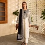 Sarmast Embroidered Cotton 3-Piece Suit