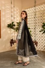 Sarmast Embroidered Cotton 3-Piece Suit - Image 9