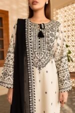 Sarmast Embroidered Cotton 3-Piece Suit - Image 5