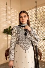 Sarmast Embroidered Cotton 3-Piece Suit - Image 3