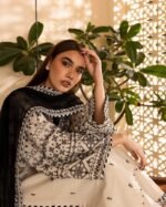 Sarmast Embroidered Cotton 3-Piece Suit - Image 2